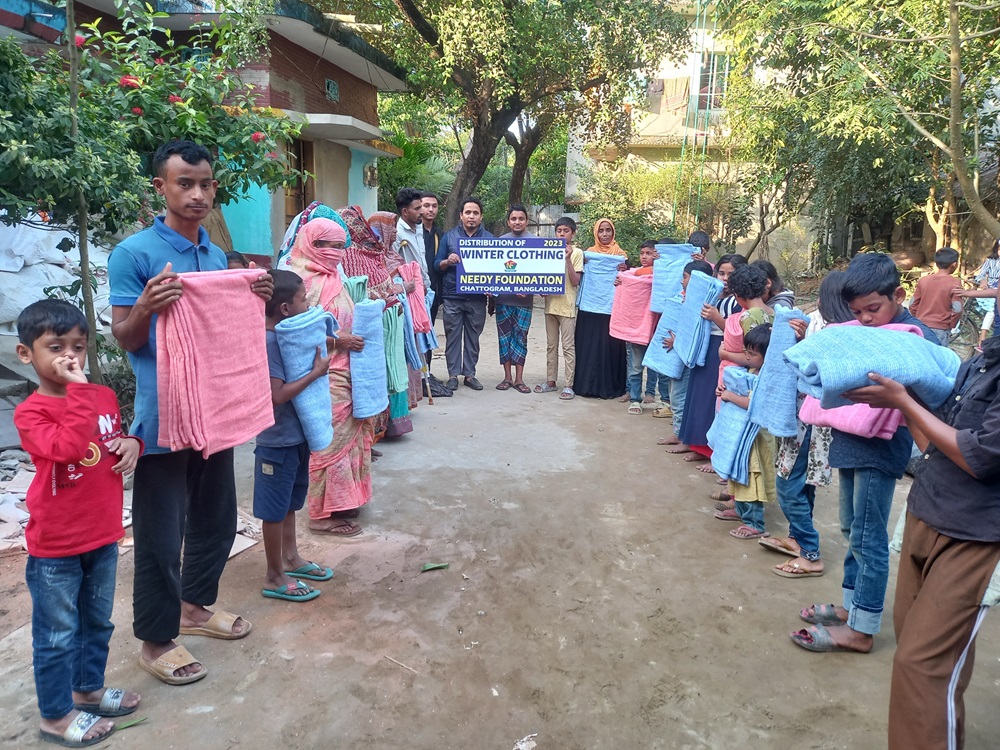 Distribution of winter clothes to the needy, widow, disabled and destitute