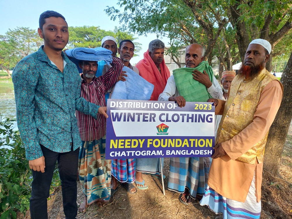 Distribution of winter clothes by Needy Foundation